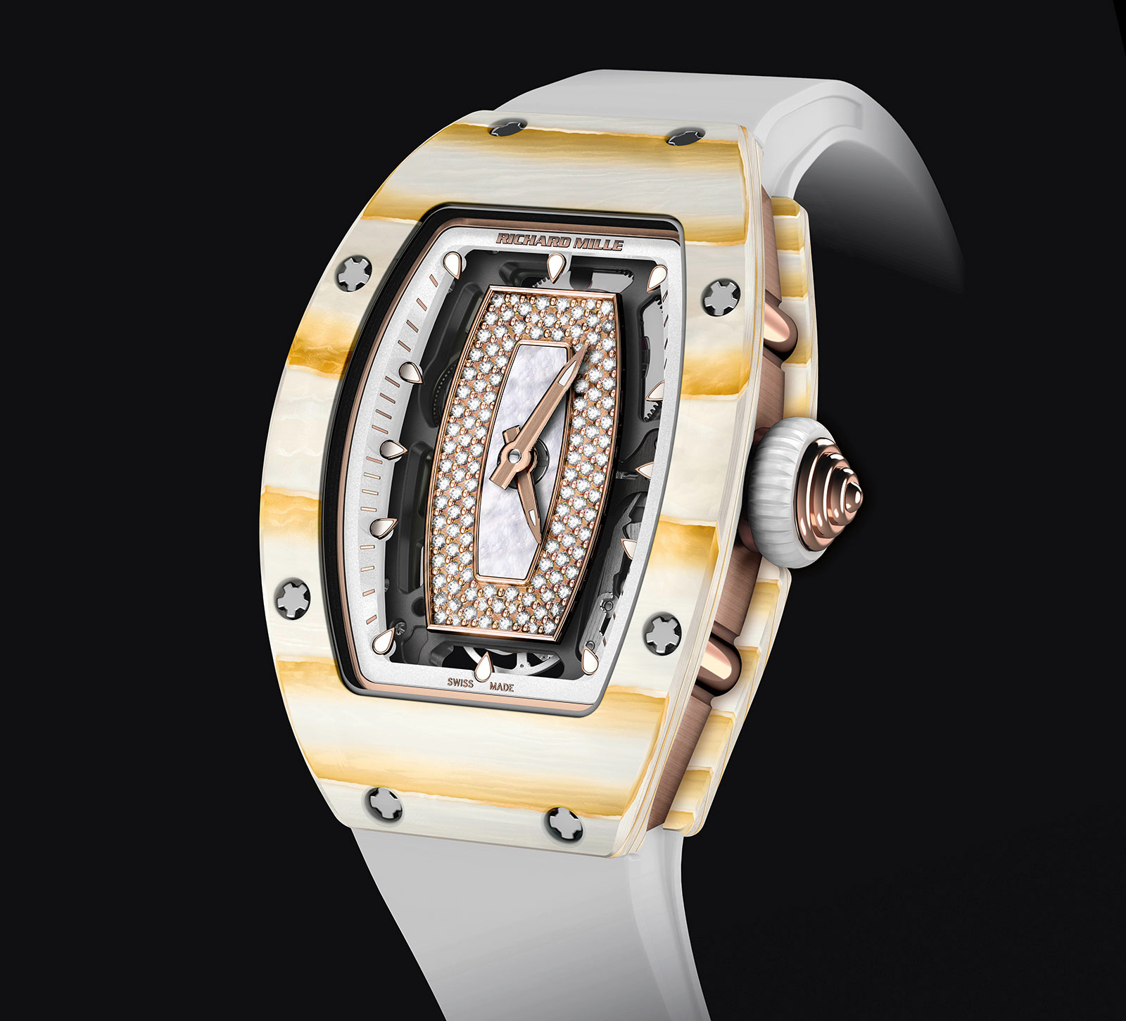 Replica Watches Richard Mille Melds Carbon Composite with Gold Leaf