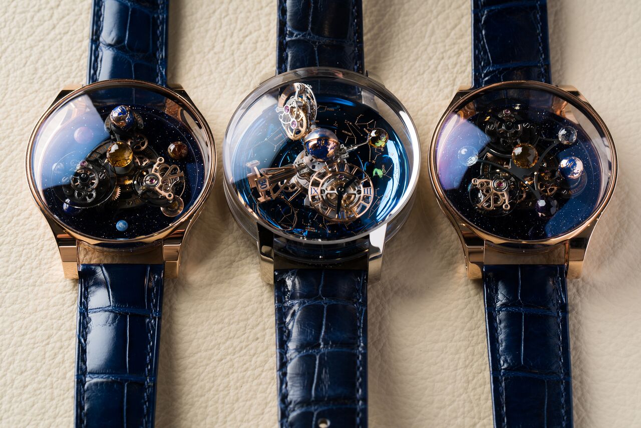 Jacob & Co Astronomia Seriesl Skeleton Dial Black Alligator Leather Strap Replica Watches