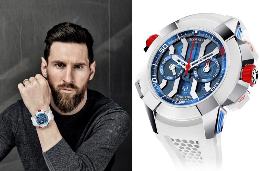 Swiss reproduction watch is refreshing with white and blue.