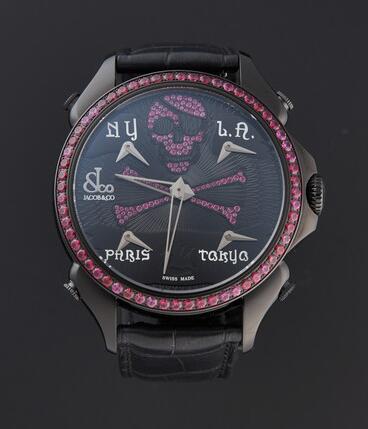Mysterious Jacob & Co. Palatial Five Time Zone Pirate Fake Watches Form Special Effect