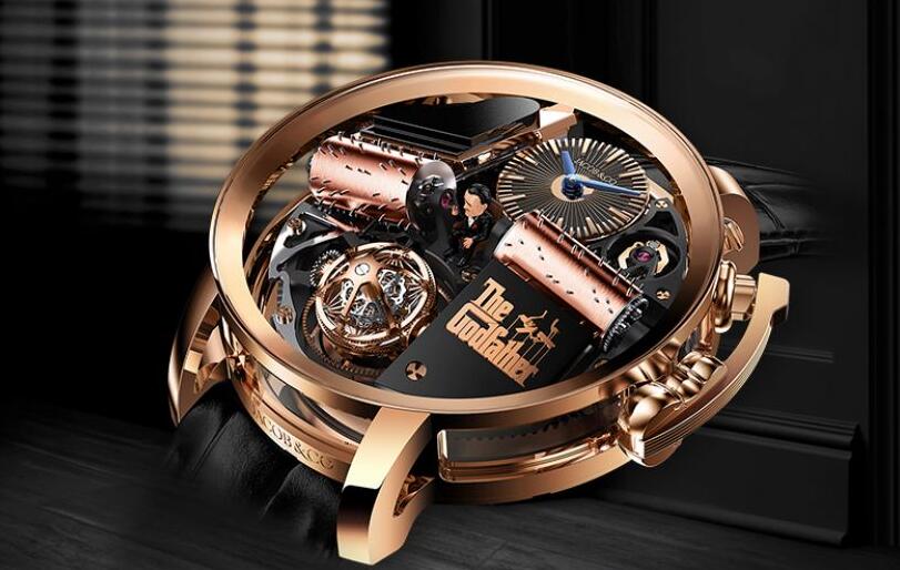 Luxury replica watches are composed of rose gold material.