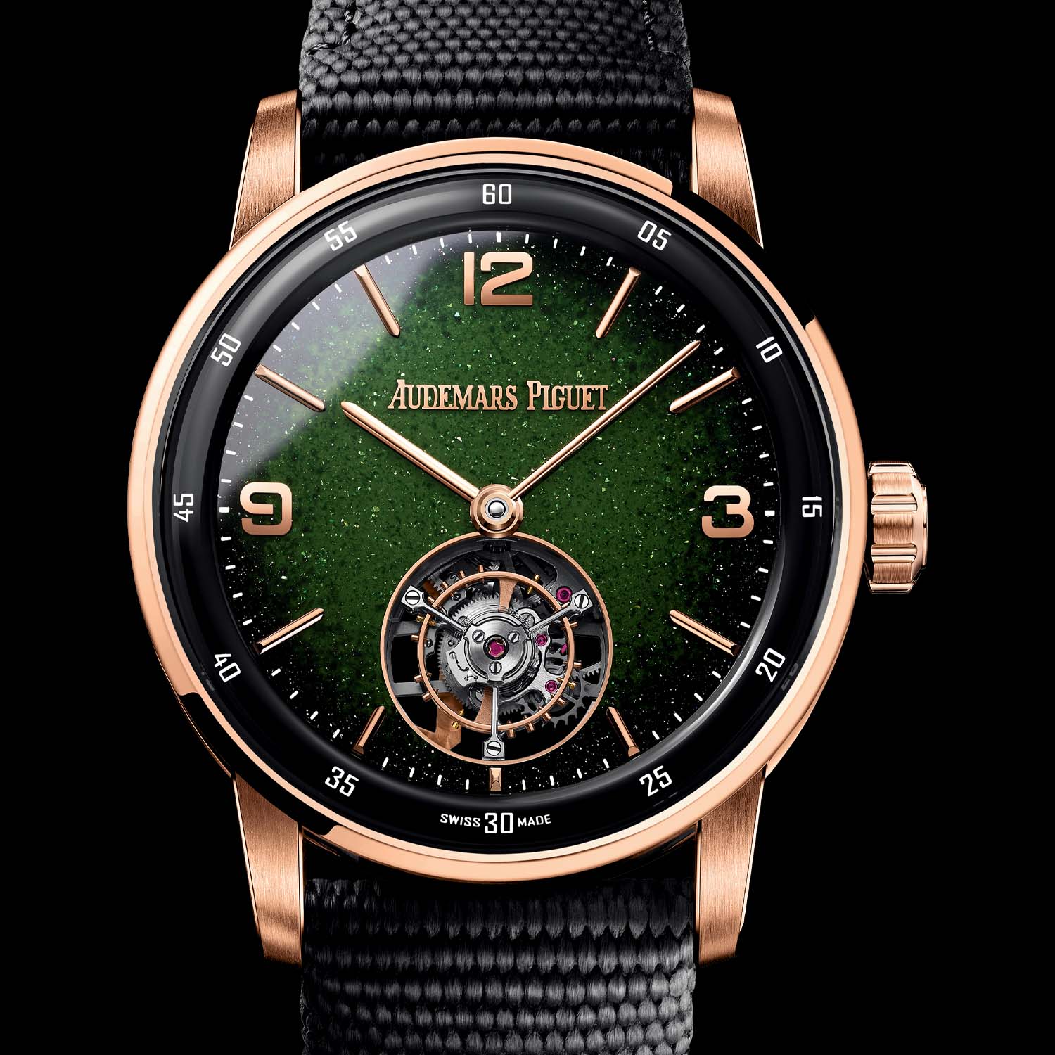 Introducing The Code 11.59 By Audemars Piguet Flying Tourbillon With Smoked Green Aventurine Dial