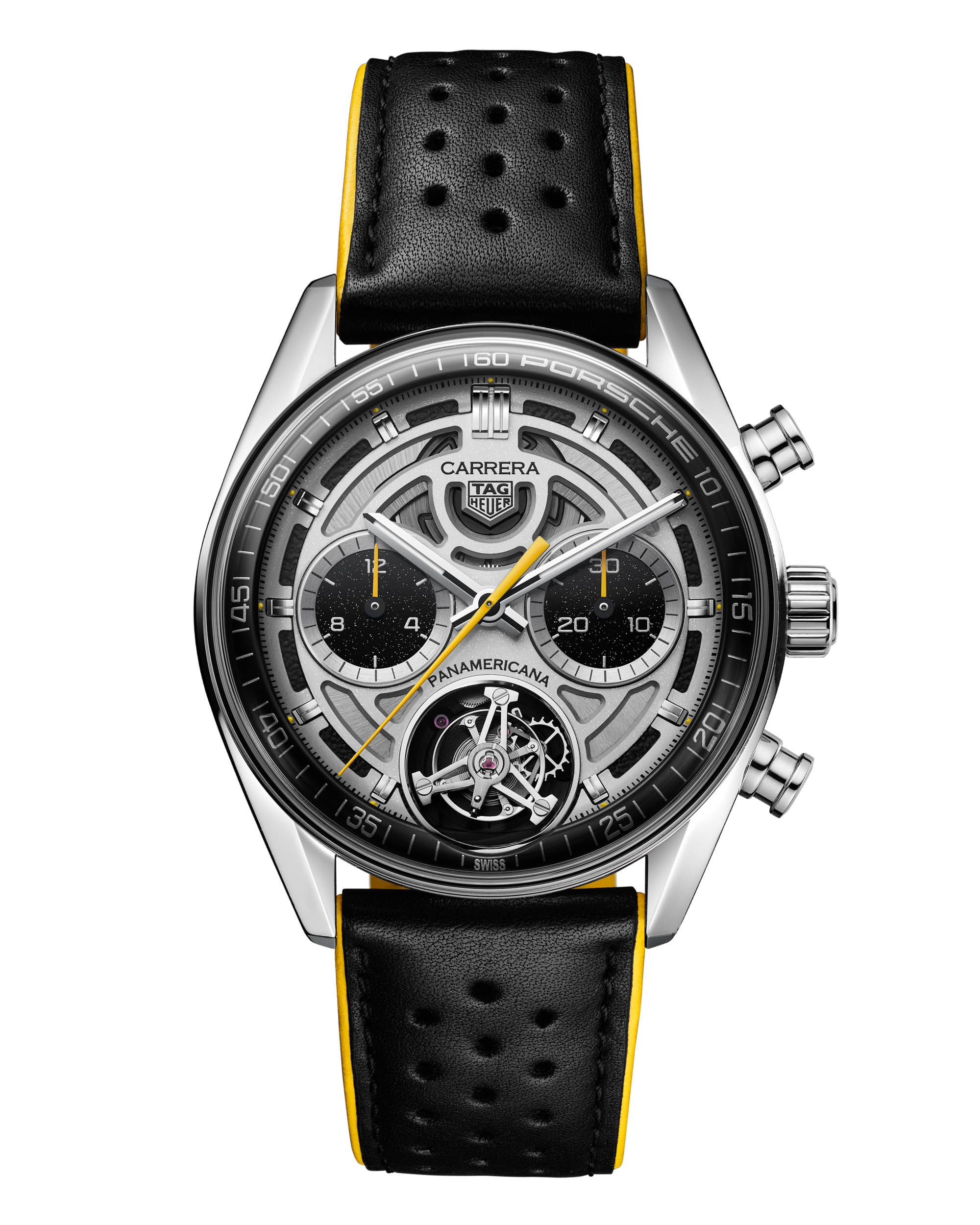 UK Luxury Replica TAG Heuer Carrera Chronograph Tourbillon x Porsche Panamericana Watch